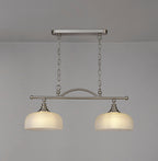 Luminosity Designs - Satin Nickel Sledmere 2 Light Bar (Converts to Semi Flush) 2x E27 - Luminosity Designs Ltd
