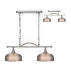 Luminosity Designs - Satin Nickel Sledmere 2 Light Bar (Converts to Semi Flush) 2x E27 - Luminosity Designs Ltd