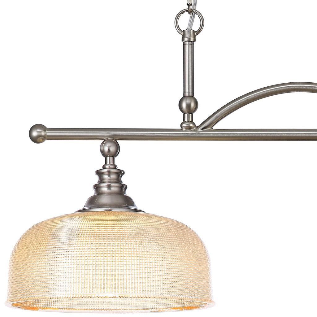 Luminosity Designs - Satin Nickel Sledmere 2 Light Bar (Converts to Semi Flush) 2x E27 - Luminosity Designs Ltd