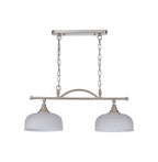 Luminosity Designs - Satin Nickel Sledmere 2 Light Bar (Converts to Semi Flush) 2x E27 - Luminosity Designs Ltd