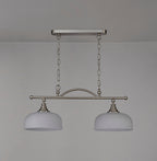 Luminosity Designs - Satin Nickel Sledmere 2 Light Bar (Converts to Semi Flush) 2x E27 - Luminosity Designs Ltd