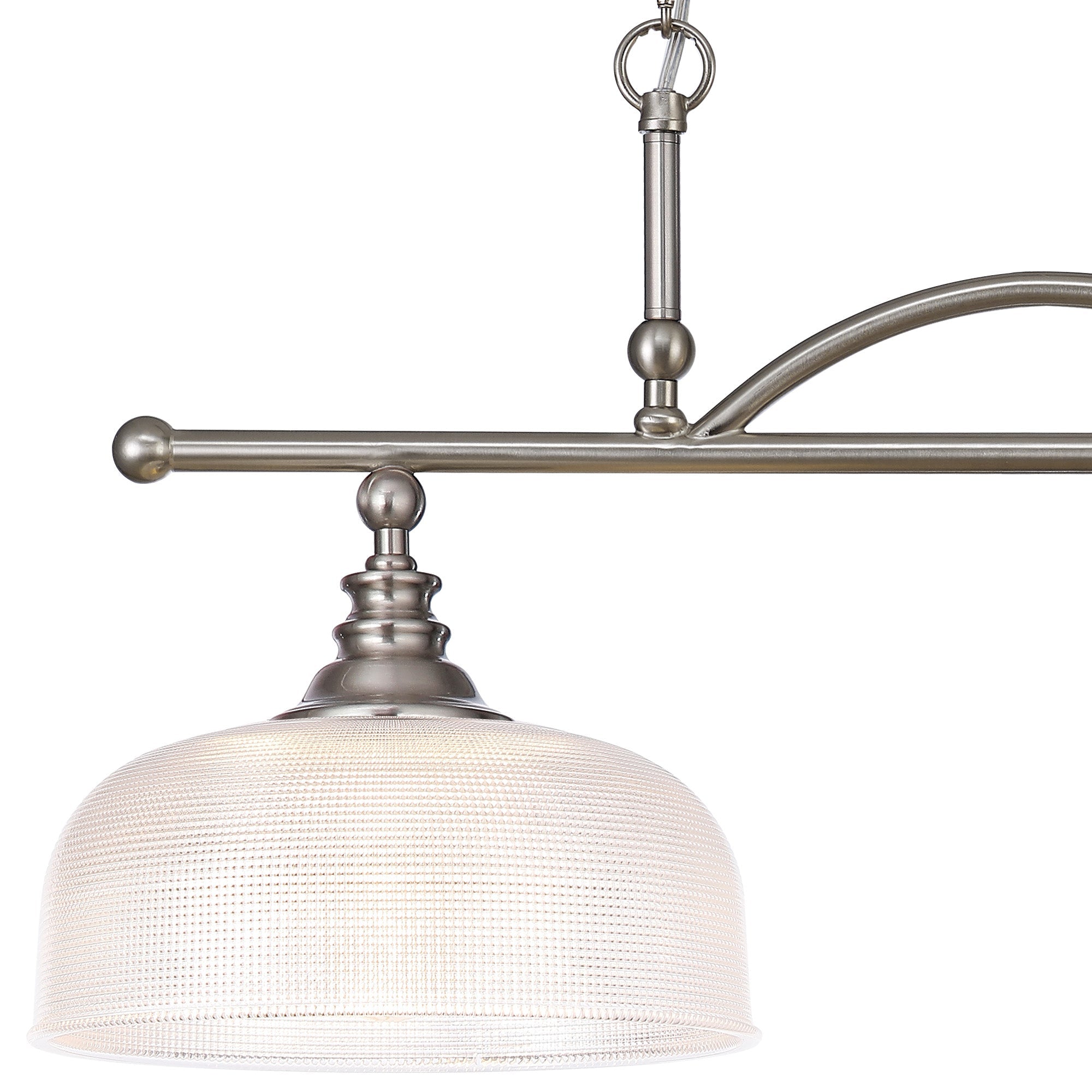 Luminosity Designs - Satin Nickel Sledmere 2 Light Bar (Converts to Semi Flush) 2x E27 - Luminosity Designs Ltd