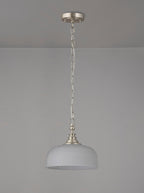 Luminosity Designs - Satin Nickel Sledmere 27cm Flush/Single Pendant, 1 Light Adjustable to Semi Flush, E27 - Luminosity Designs Ltd