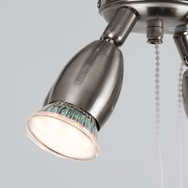 LSE - Scimitar Pull Cord Ceiling Fan With Light - Luminosity Designs Ltd