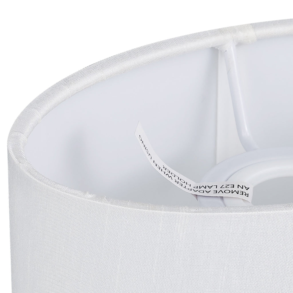 Deco - Serena Oval Faux Silk Fabric Shade - Luminosity Designs Ltd