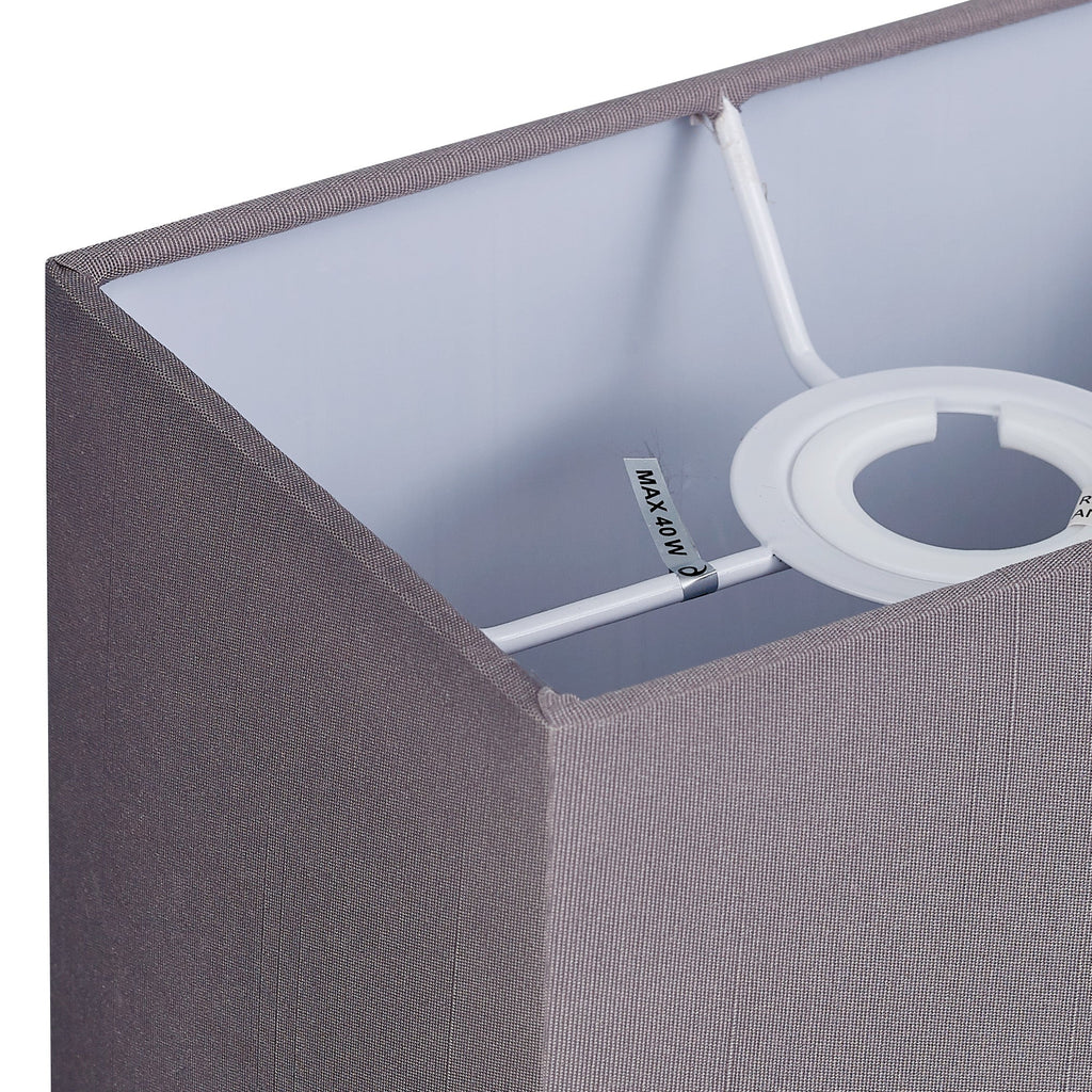 Deco - Serena Rectangular Faux Silk Fabric Shade - Luminosity Designs Ltd