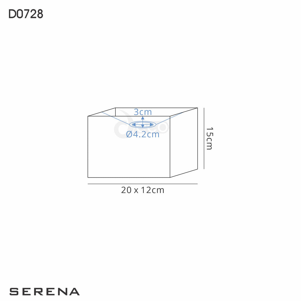 Deco - Serena Rectangular Faux Silk Fabric Shade - Luminosity Designs Ltd
