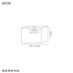 Deco - Serena Rectangular Faux Silk Fabric Shade - Luminosity Designs Ltd