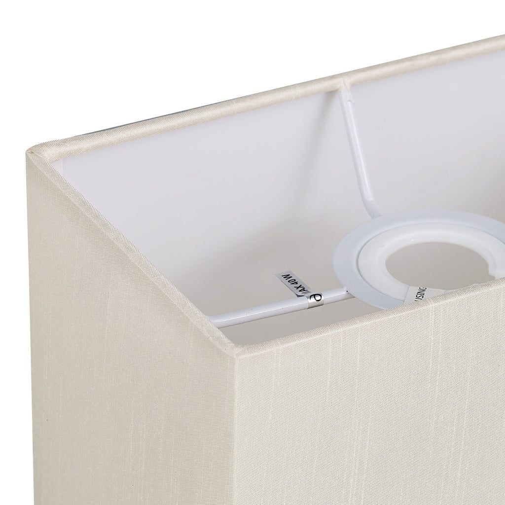 Deco - Serena Rectangular Faux Silk Fabric Shade - Luminosity Designs Ltd