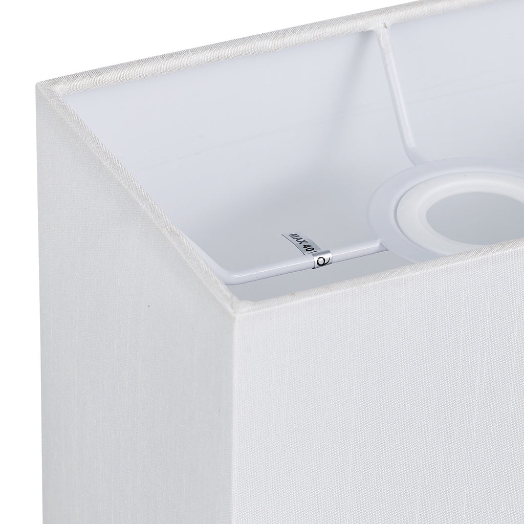 Deco - Serena Rectangular Faux Silk Fabric Shade - Luminosity Designs Ltd