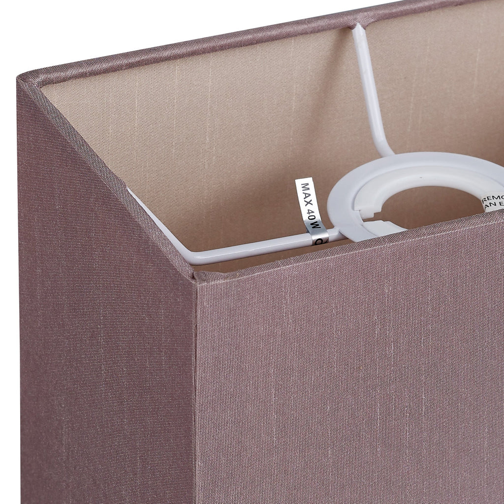 Deco - Serena Rectangular Faux Silk Fabric Shade - Luminosity Designs Ltd