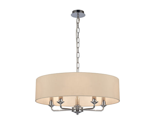 Deco - Serena Round Faux Silk Fabric Shade - Luminosity Designs Ltd