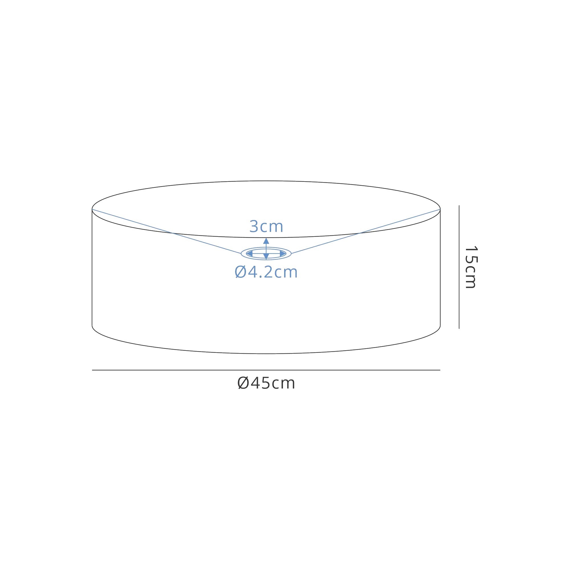 Deco - Serena Round Faux Silk Fabric Shade - Luminosity Designs Ltd