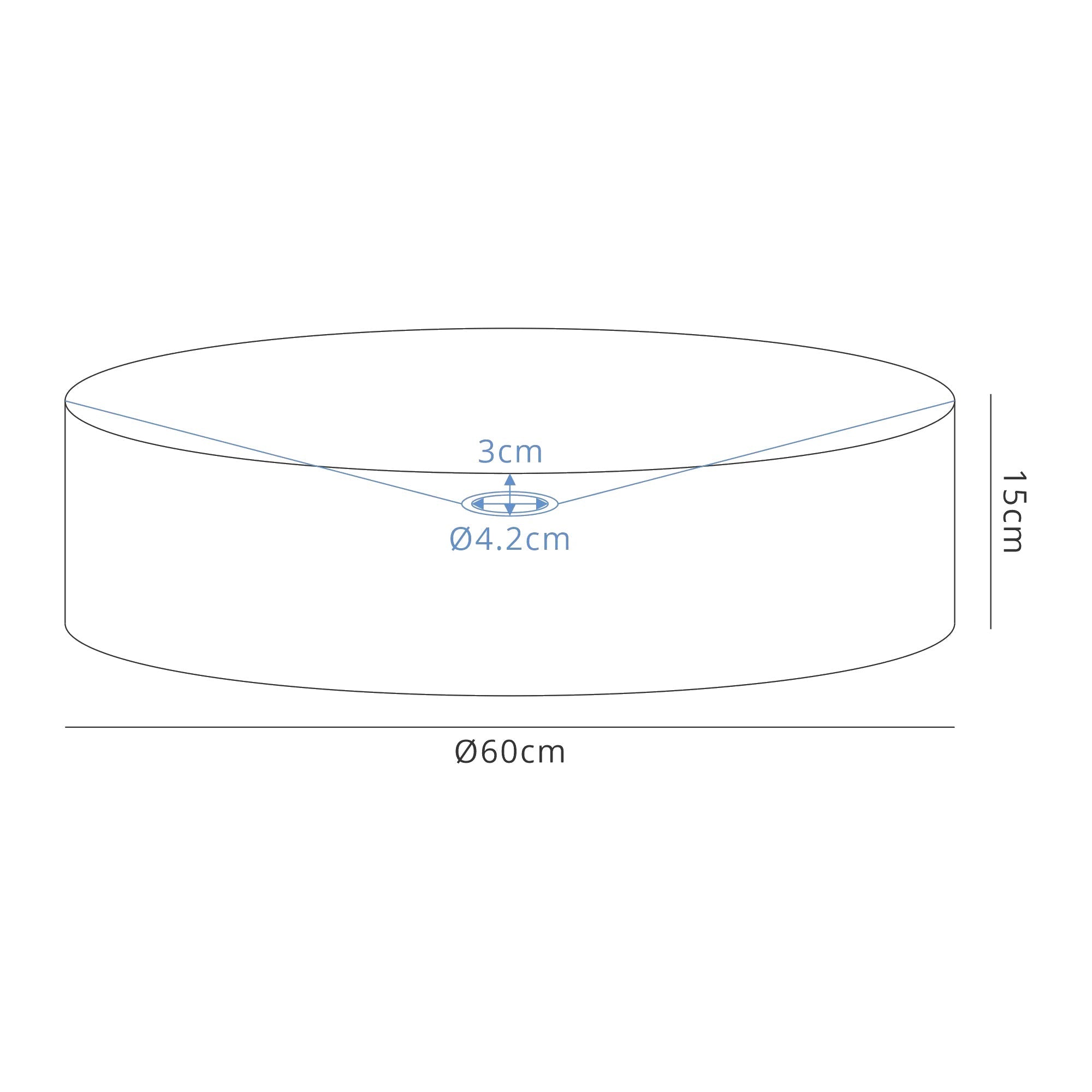 Deco - Serena Round Faux Silk Fabric Shade - Luminosity Designs Ltd