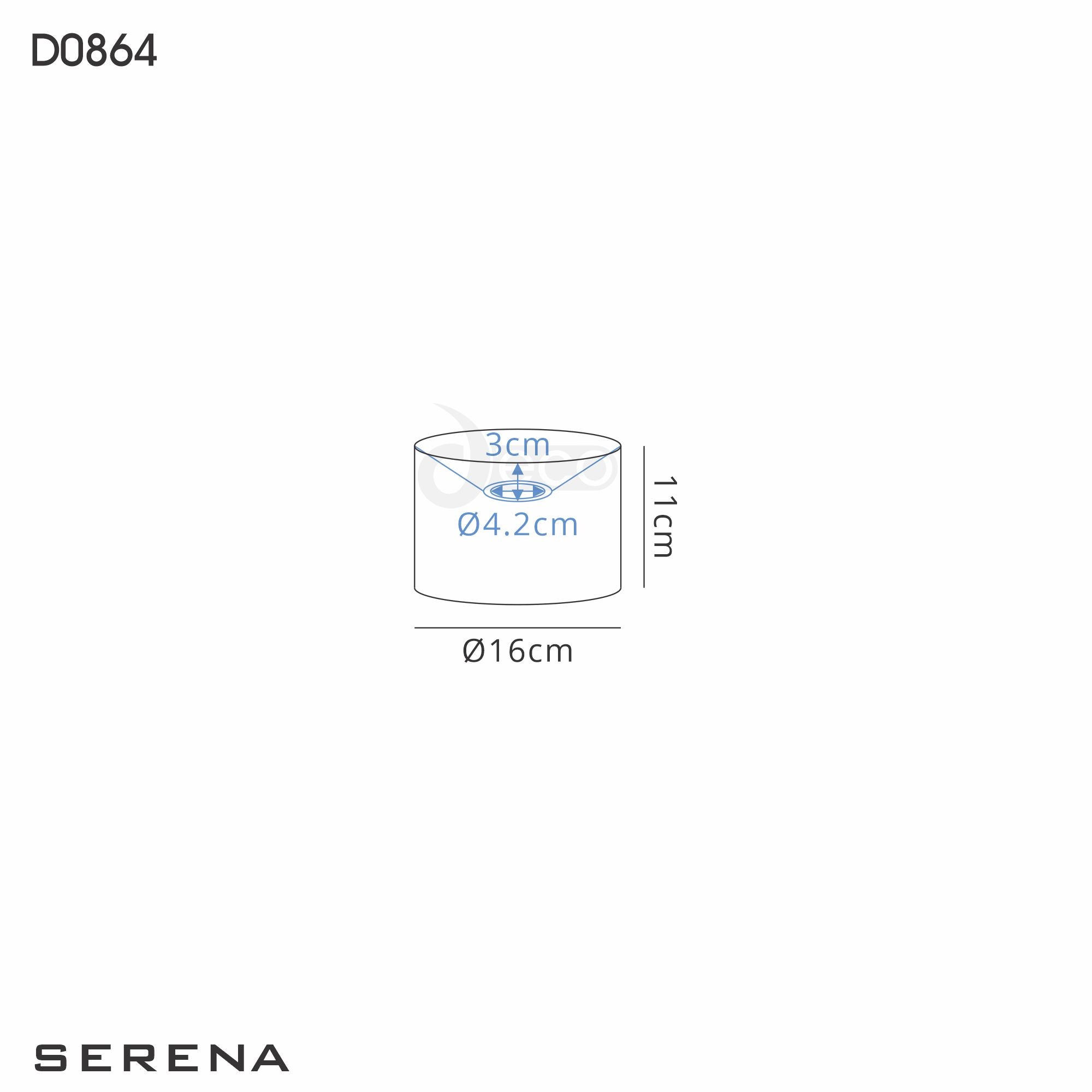 Deco - Serena Round Faux Silk Fabric Shade - Luminosity Designs Ltd