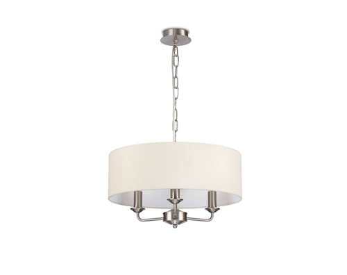 Deco - Serena Round Faux Silk Fabric Shade - Luminosity Designs Ltd