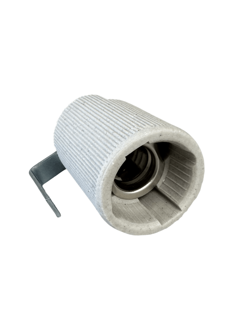 Luminosity Designs - SES Porcelain Lampholder With L Bracket Fixing - Luminosity Designs Ltd