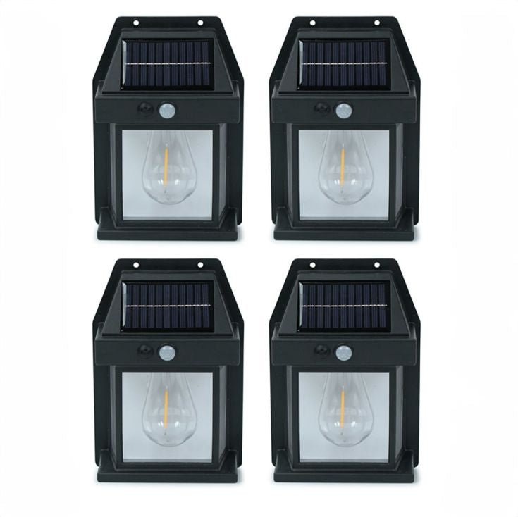 lse - Set of 4 Mini Lantern Solar PIR Wall Light - Luminosity Designs Ltd