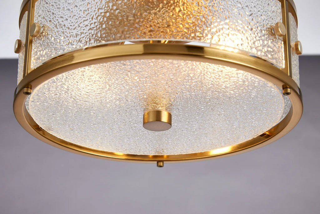 Luminosity Designs Ltd - Sherlock 25cm Round Ceiling, 2 Light E14, IP44, Brass with Faux Alabaster Glass - Luminosity Designs Ltd
