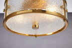 Luminosity Designs Ltd - Sherlock 25cm Round Ceiling, 2 Light E14, IP44, Brass with Faux Alabaster Glass - Luminosity Designs Ltd