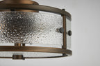 Luminosity Designs Ltd - Sherlock 25cm Round Ceiling, 2 Light E14,, IP44, Painted Bronze with Faux Alabaster Glass - Luminosity Designs Ltd