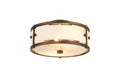 Luminosity Designs Ltd - Sherlock 25cm Round Ceiling, 2 Light E14,, IP44, Painted Bronze with Faux Alabaster Glass - Luminosity Designs Ltd