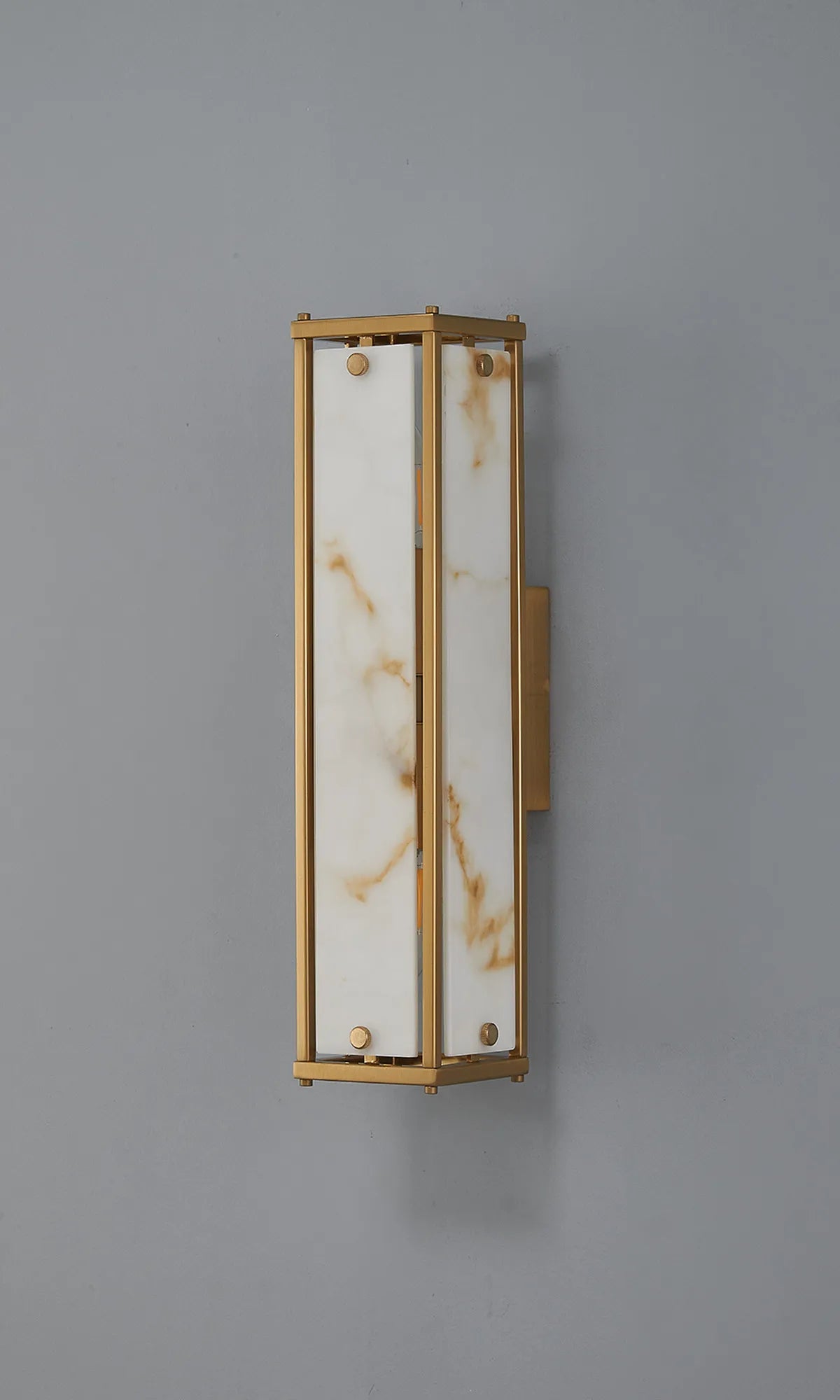 Luminosity Designs Ltd - Sherlock 40cm Rectangular Wall Light, 2 Light E14, IP44, Antique Brass with Faux Alabaster Glass - Luminosity Designs Ltd