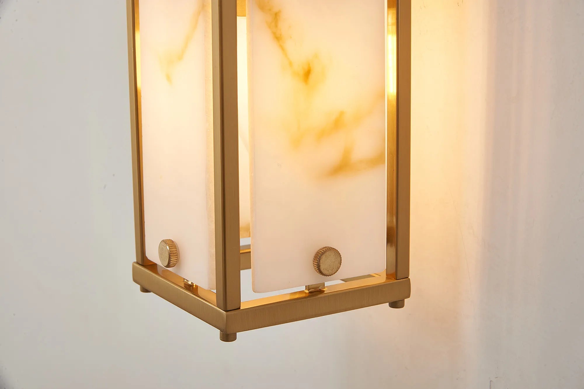 Luminosity Designs Ltd - Sherlock 40cm Rectangular Wall Light, 2 Light E14, IP44, Antique Brass with Faux Alabaster Glass - Luminosity Designs Ltd