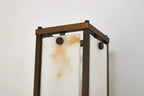 Luminosity Designs Ltd - Sherlock 40cm Rectangular Wall Light, 2 Light E14, IP44, Painted Bronze with Faux Alabaster Glass - Luminosity Designs Ltd
