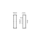 Luminosity Designs Ltd - Sherlock 40cm Rectangular Wall Light, 2 Light E14, IP44, Satin Nickel with Faux Alabaster Glass - Luminosity Designs Ltd
