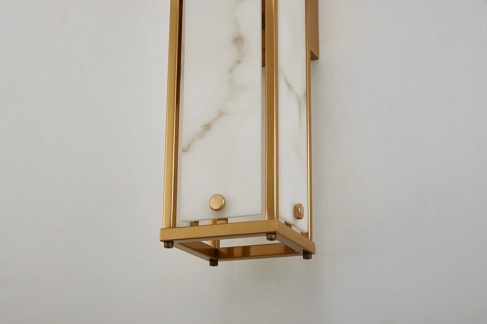 Luminosity Designs Ltd - Sherlock 75cm Rectangular Wall Light, 4 Light E14, IP44, Antique Brass with Faux Alabaster Glass - Luminosity Designs Ltd