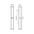 Luminosity Designs Ltd - Sherlock 75cm Rectangular Wall Light, 4 Light E14, IP44, Antique Brass with Faux Alabaster Glass - Luminosity Designs Ltd