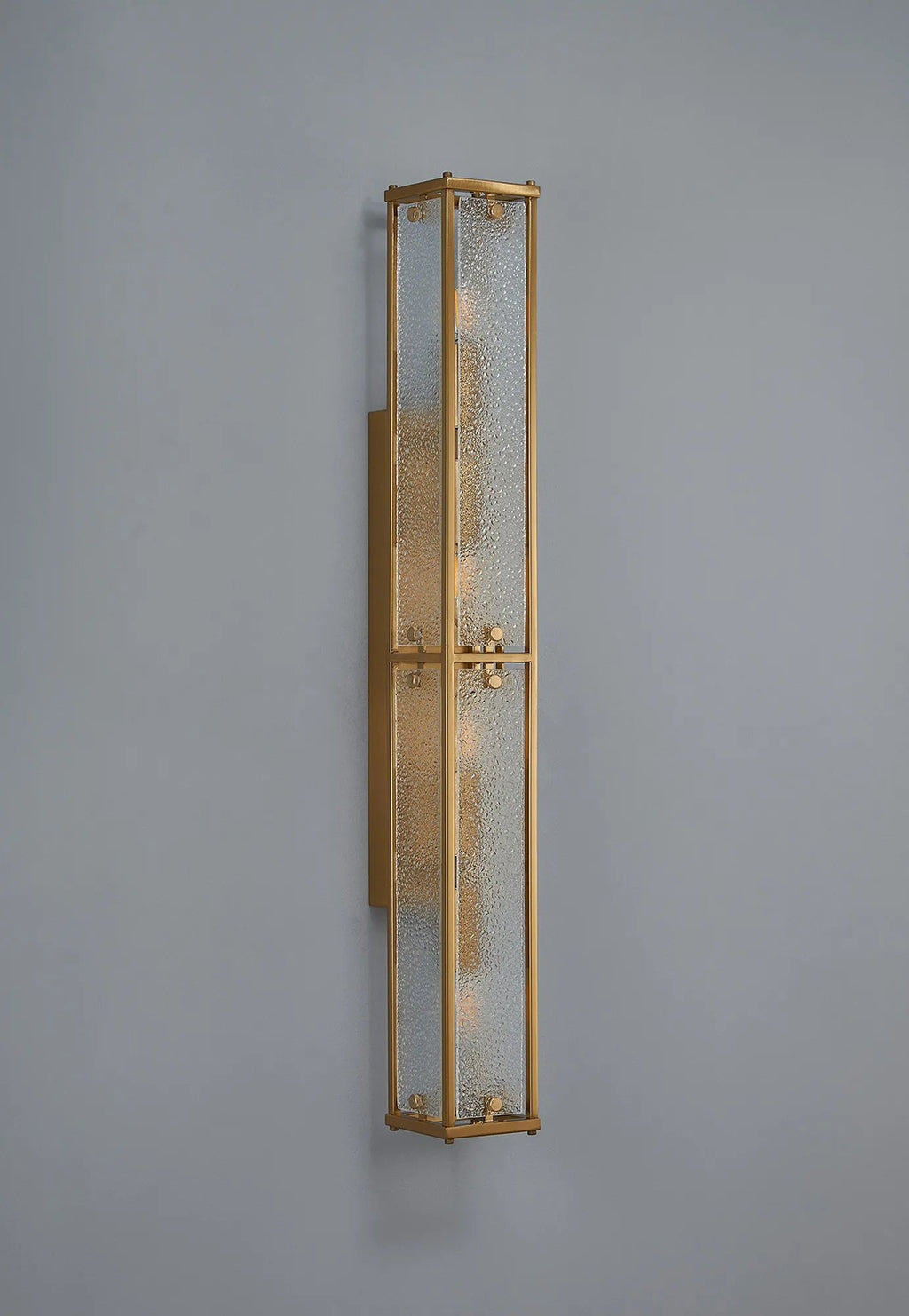 Luminosity Designs Ltd - Sherlock 75cm Rectangular Wall Light, 4 Light E14, IP44, Antique Brass with Faux Alabaster Glass - Luminosity Designs Ltd