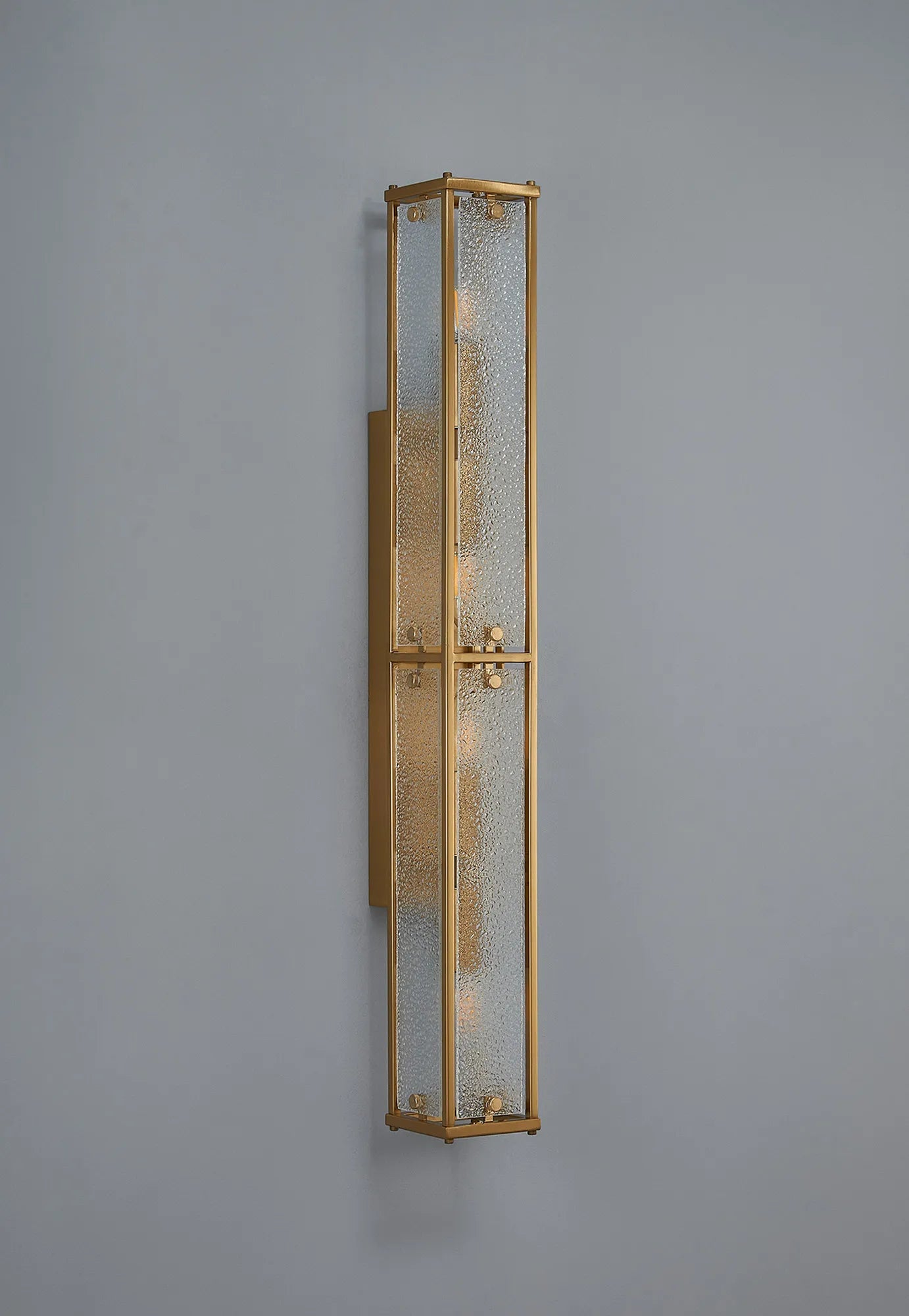 Luminosity Designs Ltd - Sherlock 75cm Rectangular Wall Light, 4 Light E14, IP44, Antique Brass with Faux Alabaster Glass - Luminosity Designs Ltd