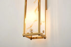 Luminosity Designs Ltd - Sherlock 75cm Rectangular Wall Light, 4 Light E14, IP44, Antique Brass with Faux Alabaster Glass - Luminosity Designs Ltd