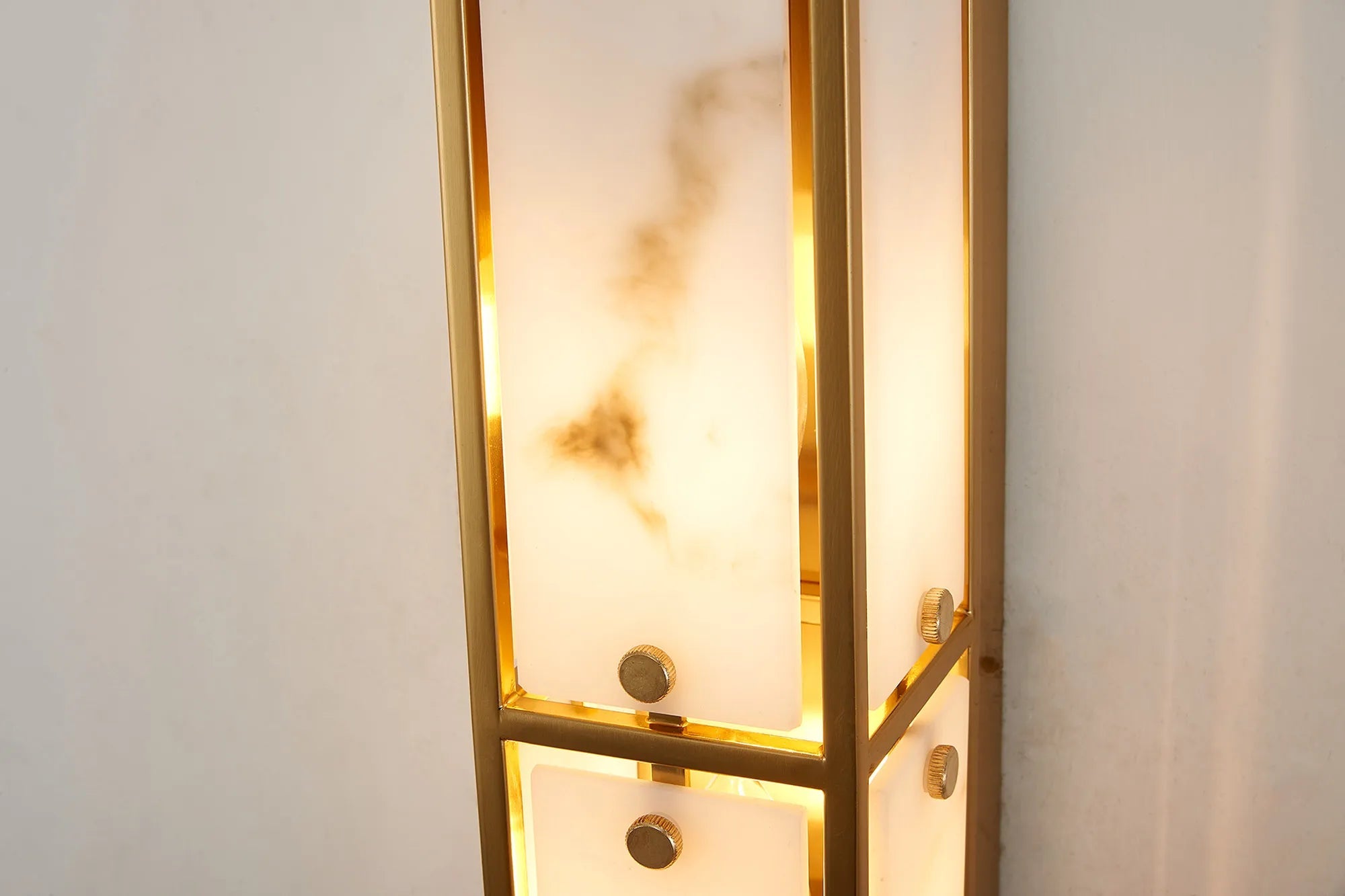 Luminosity Designs Ltd - Sherlock 75cm Rectangular Wall Light, 4 Light E14, IP44, Antique Brass with Faux Alabaster Glass - Luminosity Designs Ltd