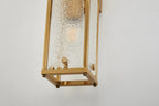 Luminosity Designs Ltd - Sherlock 75cm Rectangular Wall Light, 4 Light E14, IP44, Antique Brass with Faux Alabaster Glass - Luminosity Designs Ltd