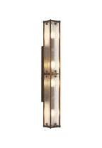Luminosity Designs Ltd - Sherlock 75cm Rectangular Wall Light, 4 Light E14, IP44, Painted Bronze with Faux Alabaster Glass - Luminosity Designs Ltd