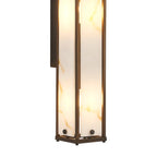 Luminosity Designs Ltd - Sherlock 75cm Rectangular Wall Light, 4 Light E14, IP44, Painted Bronze with Faux Alabaster Glass - Luminosity Designs Ltd