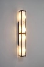 Luminosity Designs Ltd - Sherlock 75cm Rectangular Wall Light, 4 Light E14, IP44, Painted Bronze with Faux Alabaster Glass - Luminosity Designs Ltd