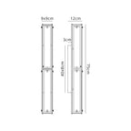 Luminosity Designs Ltd - Sherlock 75cm Rectangular Wall Light, 4 Light E14, IP44, Painted Bronze with Faux Alabaster Glass - Luminosity Designs Ltd