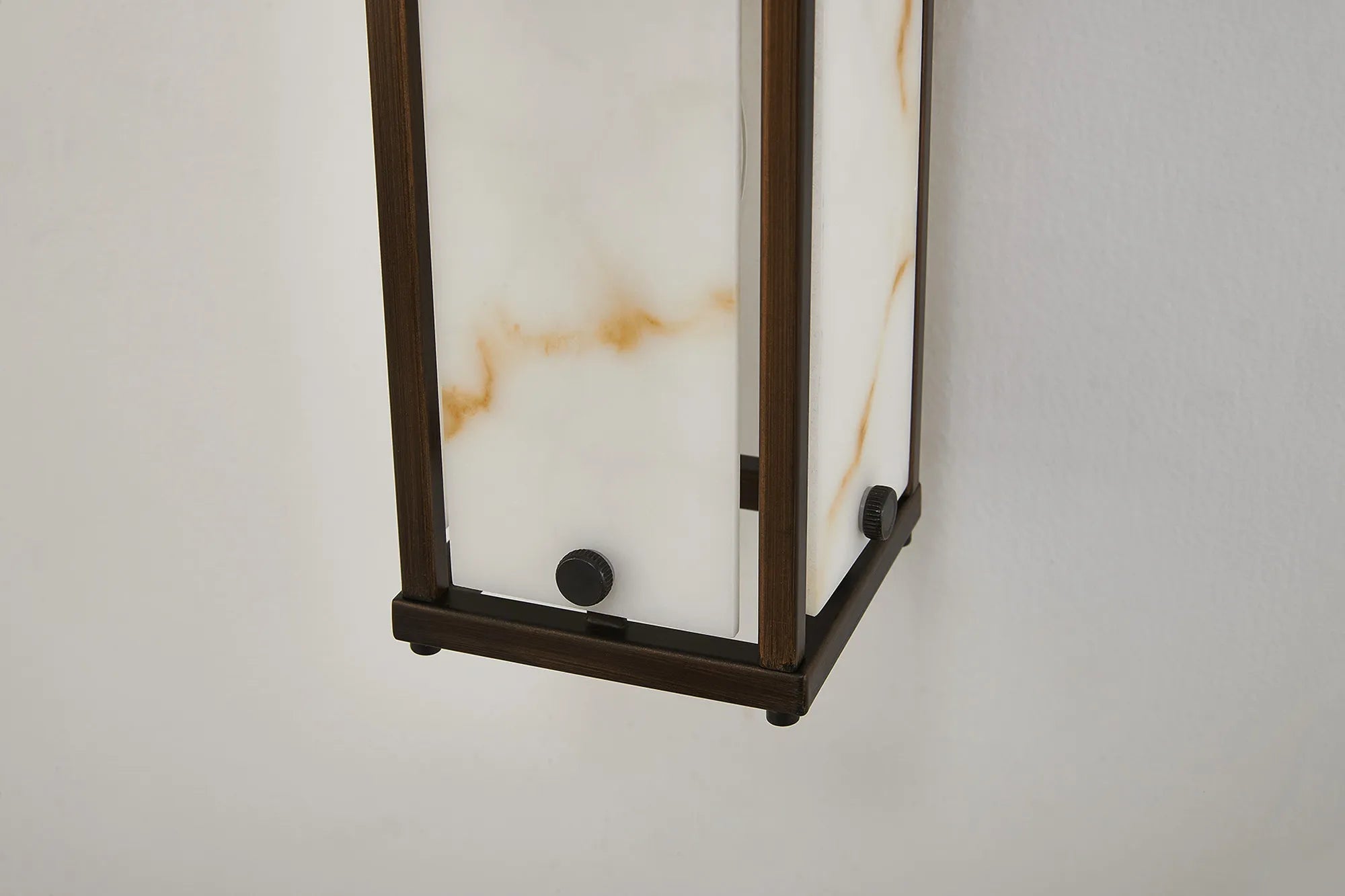 Luminosity Designs Ltd - Sherlock 75cm Rectangular Wall Light, 4 Light E14, IP44, Painted Bronze with Faux Alabaster Glass - Luminosity Designs Ltd