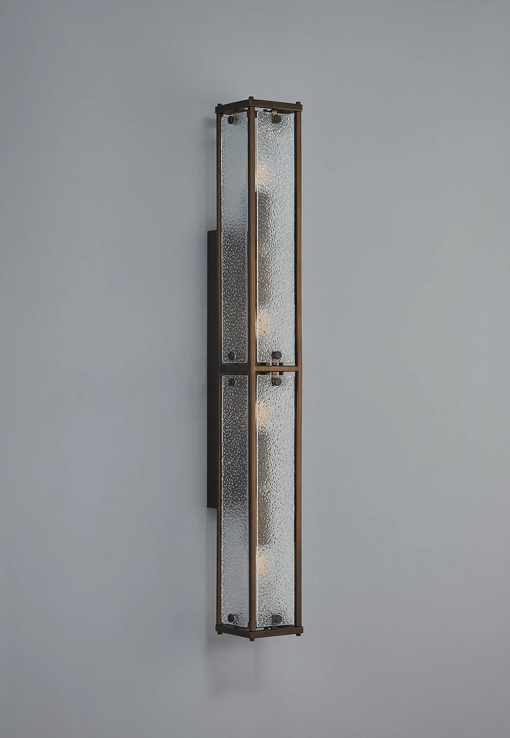 Luminosity Designs Ltd - Sherlock 75cm Rectangular Wall Light, 4 Light E14, IP44, Painted Bronze with Faux Alabaster Glass - Luminosity Designs Ltd