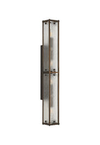 Luminosity Designs Ltd - Sherlock 75cm Rectangular Wall Light, 4 Light E14, IP44, Painted Bronze with Faux Alabaster Glass - Luminosity Designs Ltd