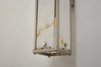 Luminosity Designs Ltd - Sherlock 75cm Rectangular Wall Light, 4 Light E14, IP44, Satin Nickel with Faux Alabaster Glass - Luminosity Designs Ltd