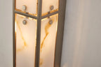 Luminosity Designs Ltd - Sherlock 75cm Rectangular Wall Light, 4 Light E14, IP44, Satin Nickel with Faux Alabaster Glass - Luminosity Designs Ltd
