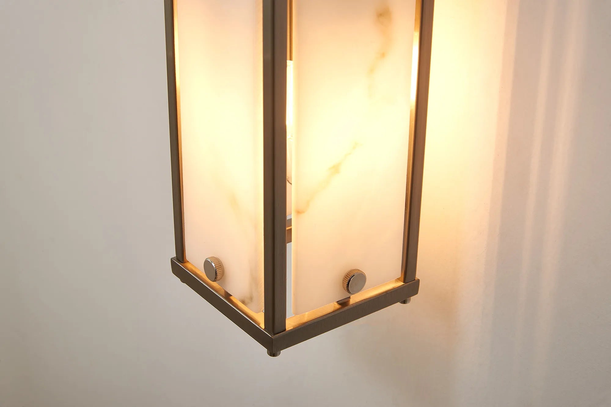 Luminosity Designs Ltd - Sherlock 75cm Rectangular Wall Light, 4 Light E14, IP44, Satin Nickel with Faux Alabaster Glass - Luminosity Designs Ltd