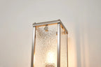 Luminosity Designs Ltd - Sherlock 75cm Rectangular Wall Light, 4 Light E14, IP44, Satin Nickel with Faux Alabaster Glass - Luminosity Designs Ltd