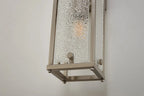 Luminosity Designs Ltd - Sherlock 75cm Rectangular Wall Light, 4 Light E14, IP44, Satin Nickel with Faux Alabaster Glass - Luminosity Designs Ltd