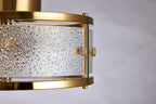 Sherlock 25cm Round Ceiling, 2 Light E14, IP44, Brass with Faux Alabaster Glass